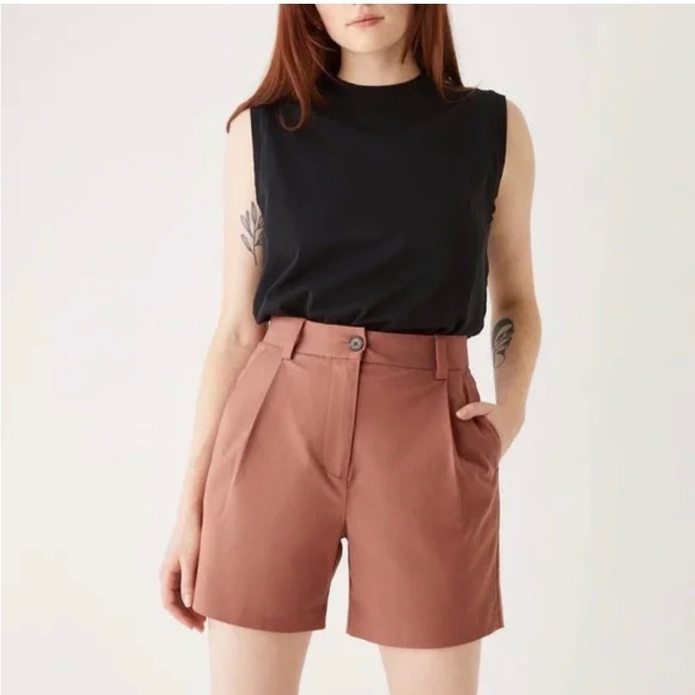 Frank And Oak The Amelia Balloon Fit Short in Terracotta Size 16